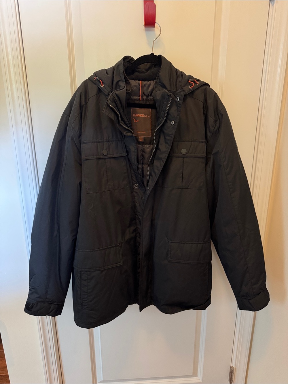 Hawke & Co Black Men's Hooded Field Jacket